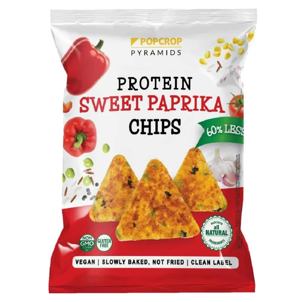 Protein Chips Paprika 60Gr Pop Crop